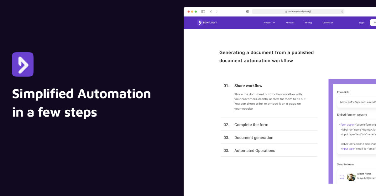 How the document automation process works - DoxFlowy